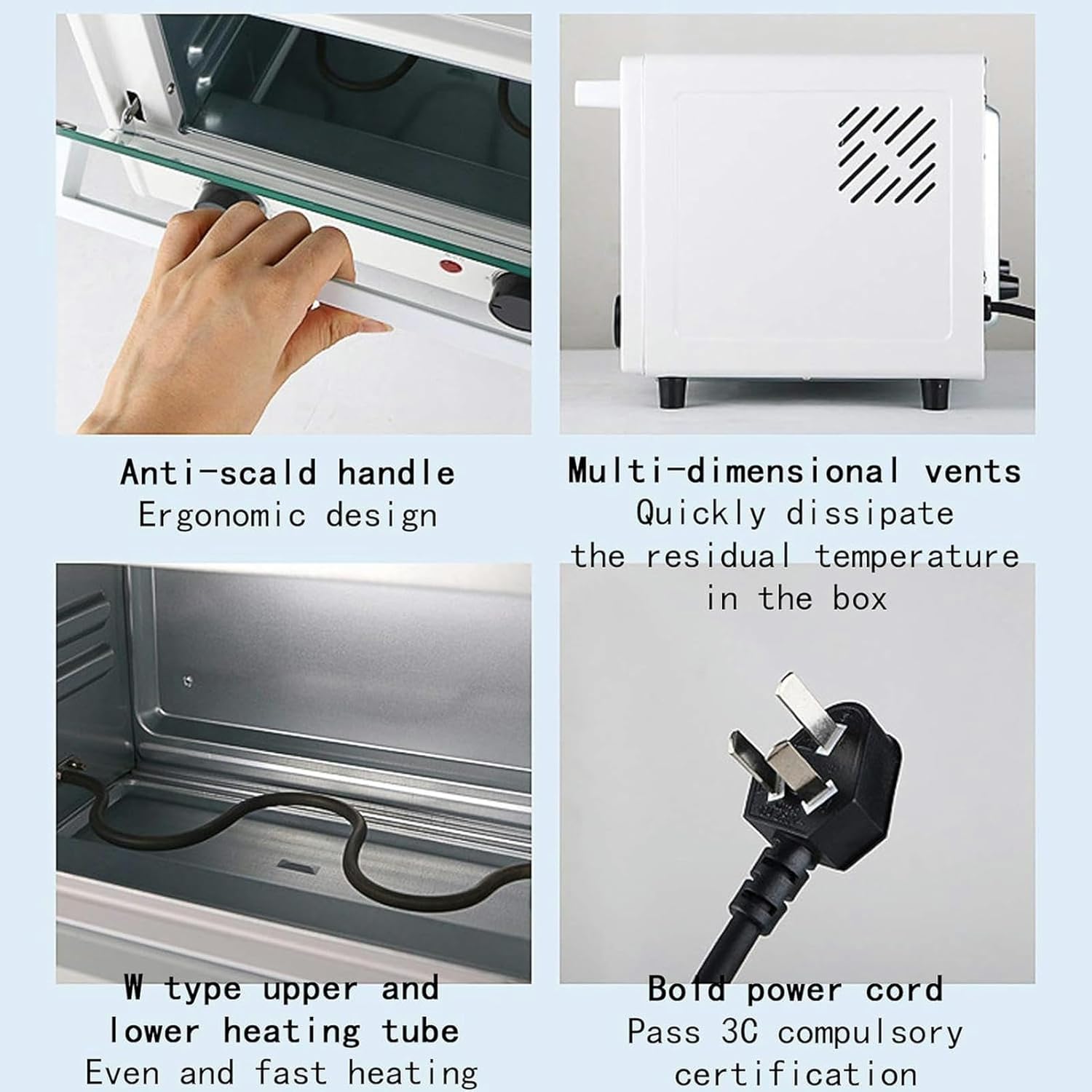 Mini Cooking Toaster, 14L Air Fryer Oven, Convection Grill Oven For Toast/baking/roasting/roasting/dehydrating, 60 -Minute Timer, 1000W