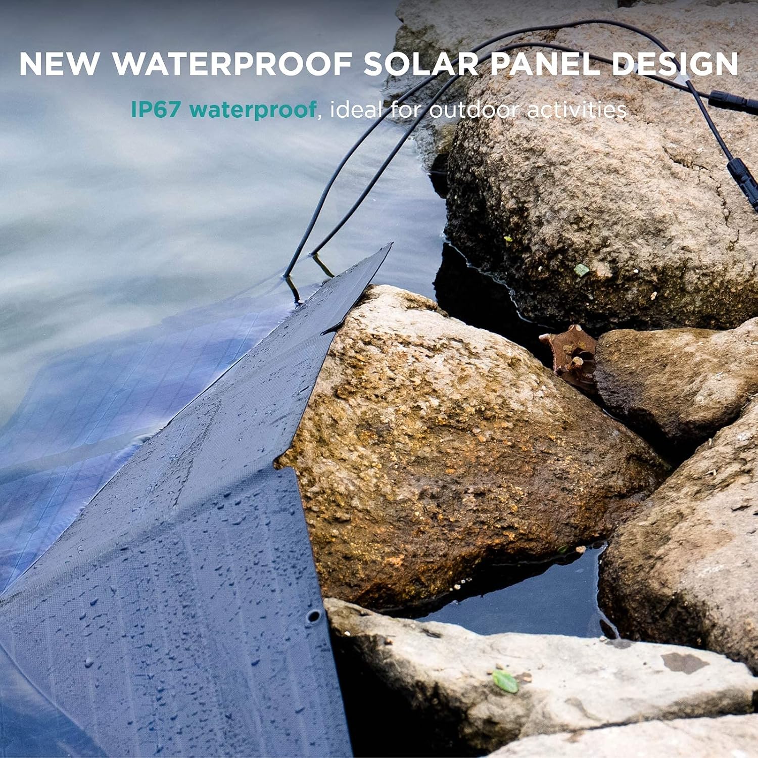 EF ECOFLOW 60W Foldable Solar Panel for Power Station, Portable Solar Charger with Adjustable Kickstand