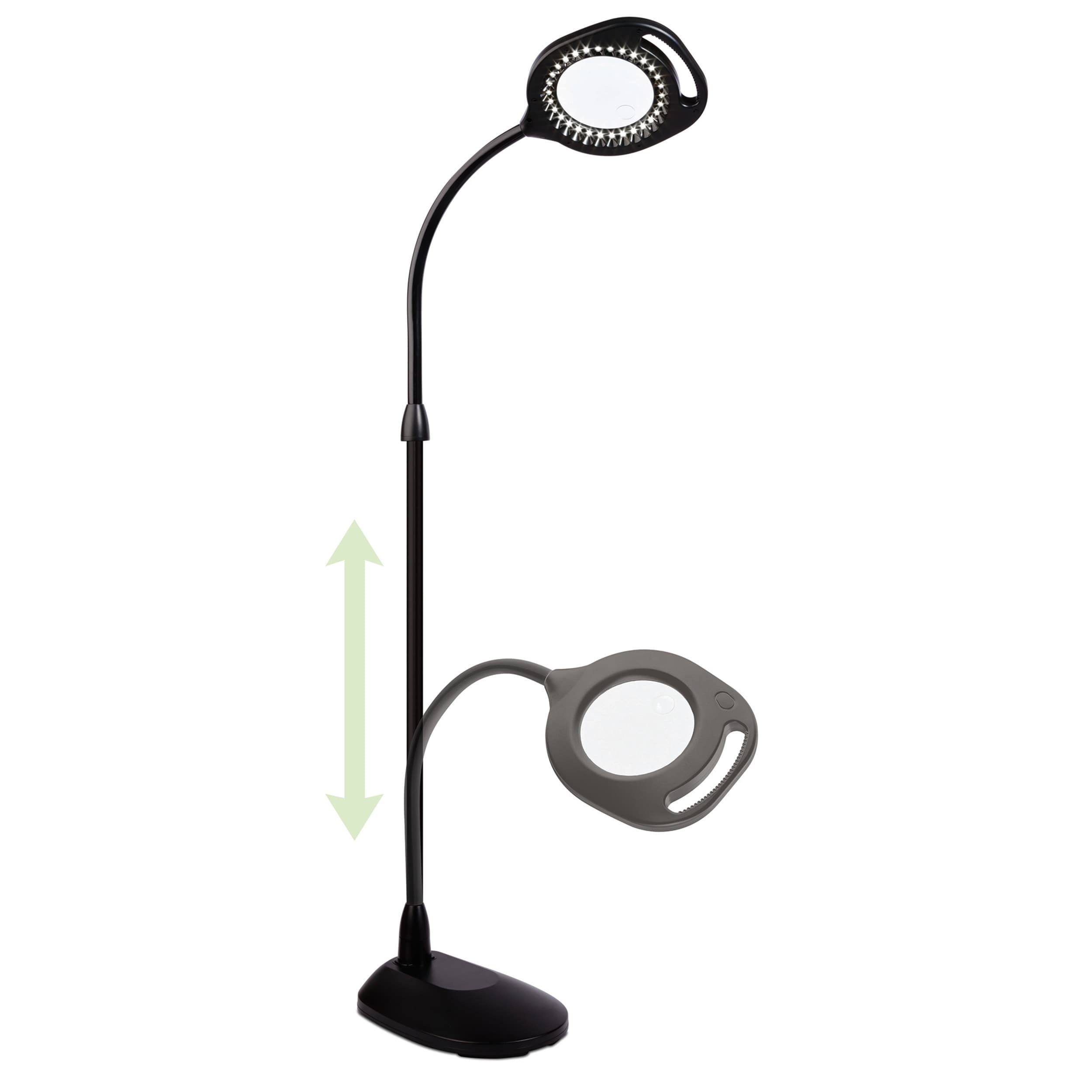 OttLite 2-in-1 LED Magnifier Floor and Table Light - Black