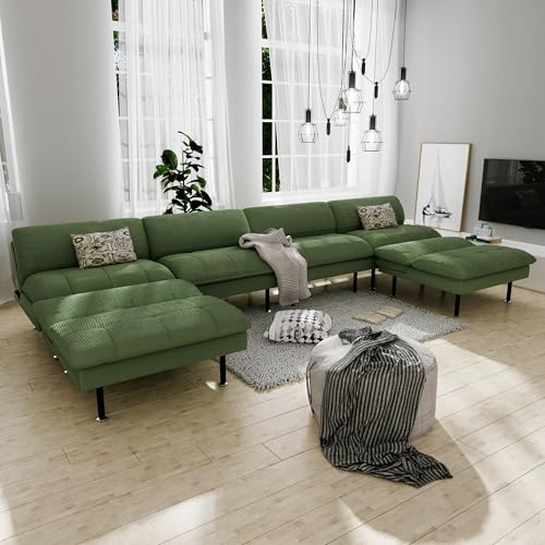 70" Futon Sofa Bed, 4 in 1 Multi-Function Couch Sleeper with Adjustable Backrest, Modern Convertible Futon, Recliner Small Loveseat for Living Room