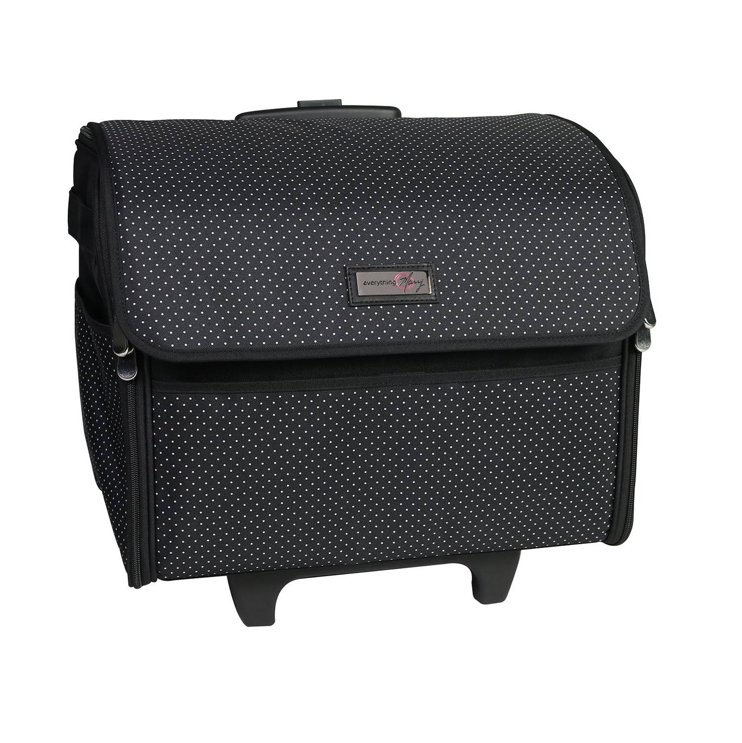 Everything Mary Collapsible Rolling Sewing Case, Blue Polka Dot Each