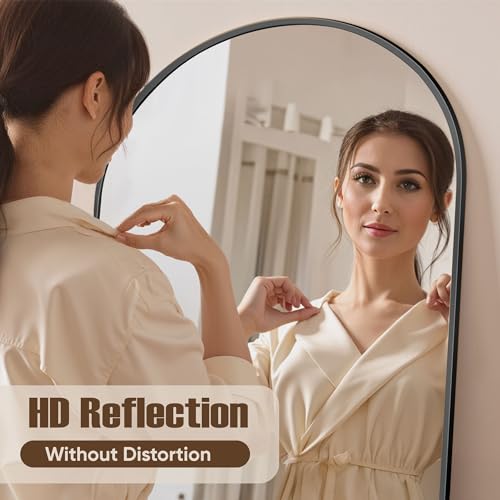 Floor Mirror, 78"x38" Oversized Full Length Mirror with Stand,Arched Full Body Mirror Standing Hanging Leaning Against Wall