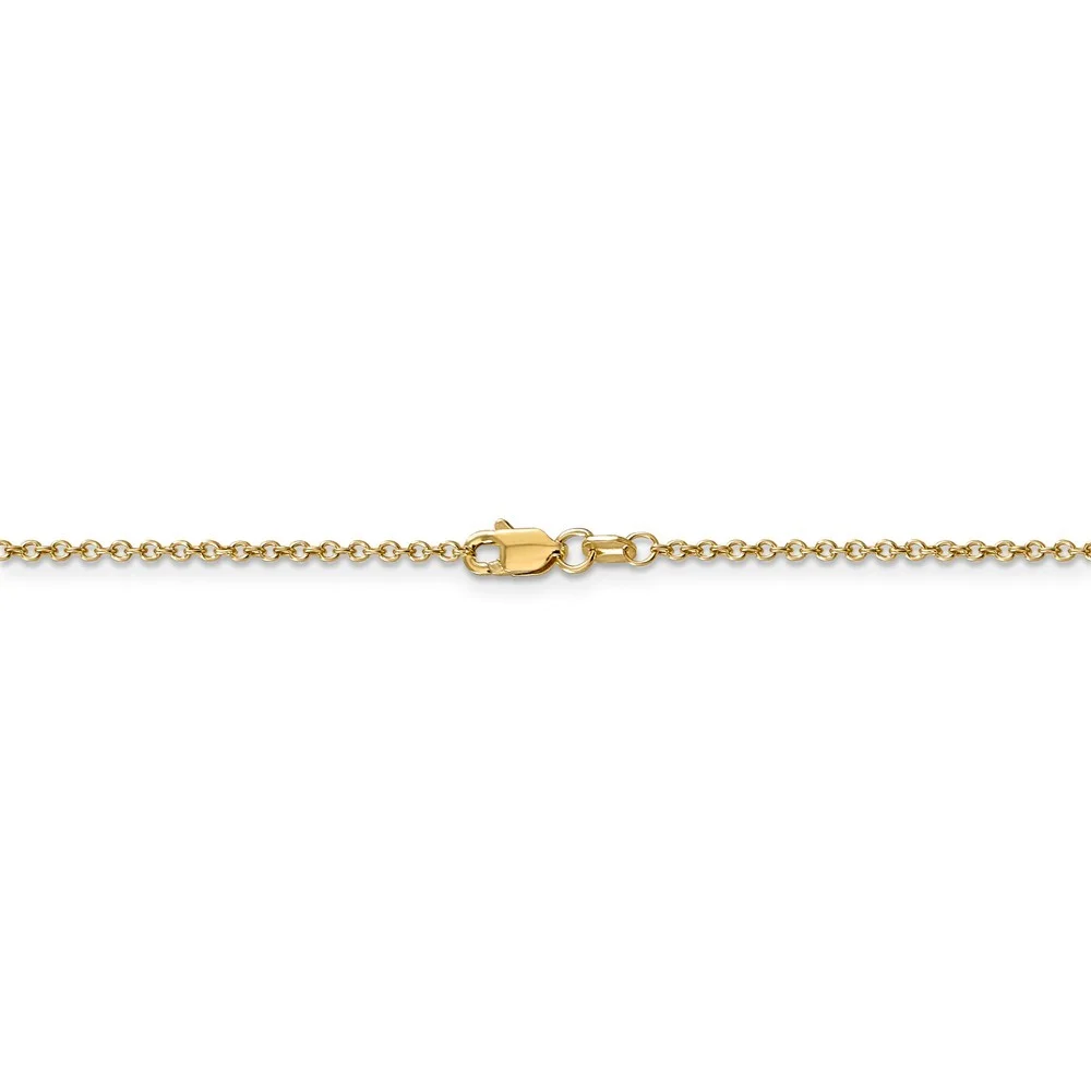 14k Gold 1.4mm Cable Chain Necklace 30 Inch Jewelry Gifts for Women - 3.8 Grams