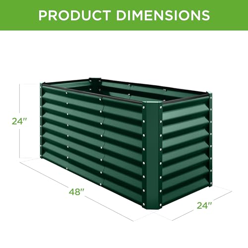 Best Choice Products 8x4x2ft Outdoor Metal Raised Garden Bed, Deep Root Planter Box for Vegetables, Flowers, Herbs