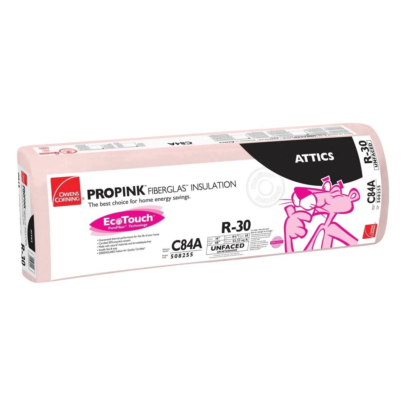 Owens Corning C84A Unfaced Attic Insulation, 16x22 x 48x22