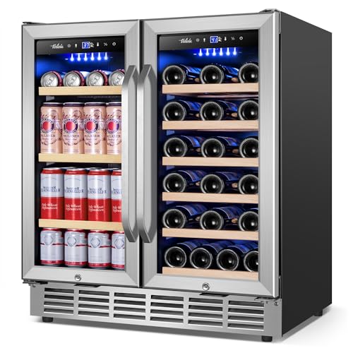 Cigar Electric Humidor, 35L 250 Counts Large Capacity Thermostatic Electric Cigar Cooler Cabinet with Digital LED Screen, Safety Lock
