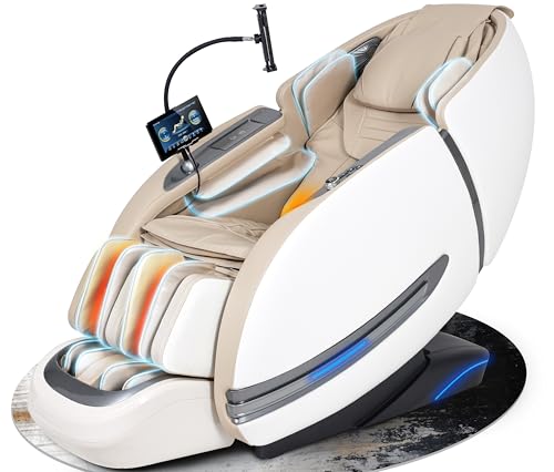 Massage Chair Full Body, 2025 Zero Gravity SL-Track Shiatsu Massage Recliner Chairs with 12 Auto Modes, Foot Rollers, Waist & Calf Heating