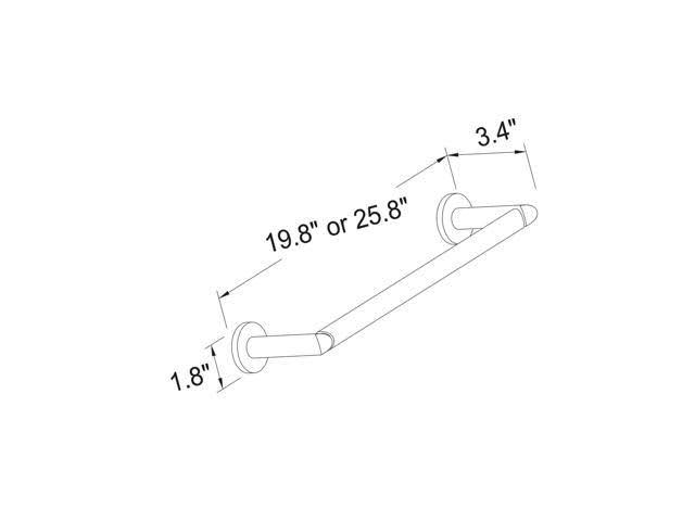 Ginger 0202/SN Sine 18-in Towel Bar, Satin Nickel