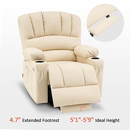 MCombo Oversized Power Lift Recliner Chair for Elderly, Lift Chair with Heat and Massage, Lift Recliner for Big and Tall, Cup Holders