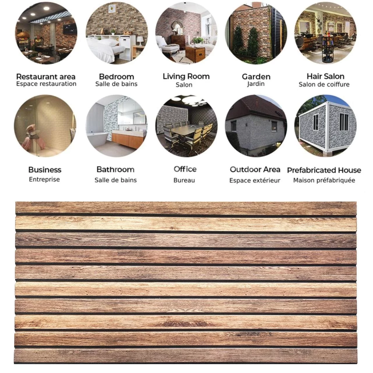 Dundee Deco 3D Wall Panels Wooden Effect - Cladding, Distressed Brown Wood Look Wall Paneling