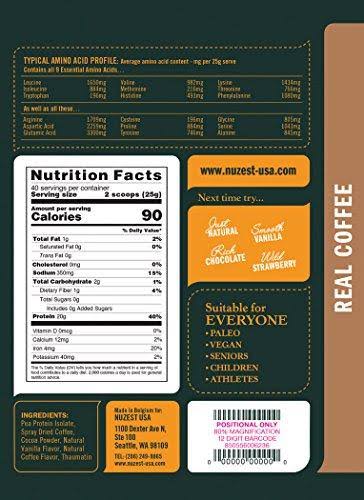 Nuzest Clean Lean Protein - Premium Pea Protein Powder, Plant-Based, Vegan, Dairy Free, Gluten Free, GMO Free, Naturally Sweeten