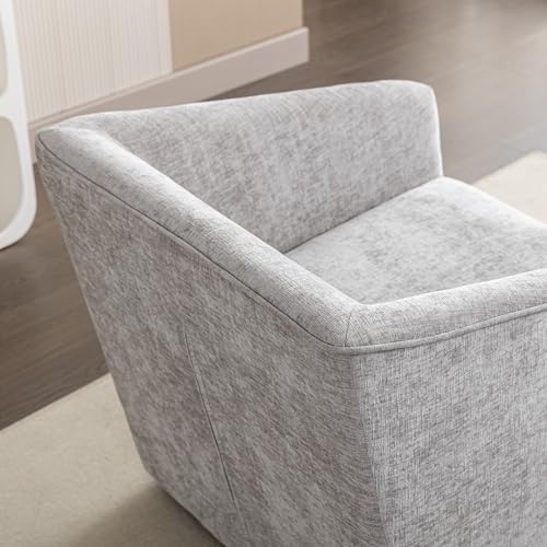 360 Swivel Accent Barrel Chair with Storage Ottoman & Headrest