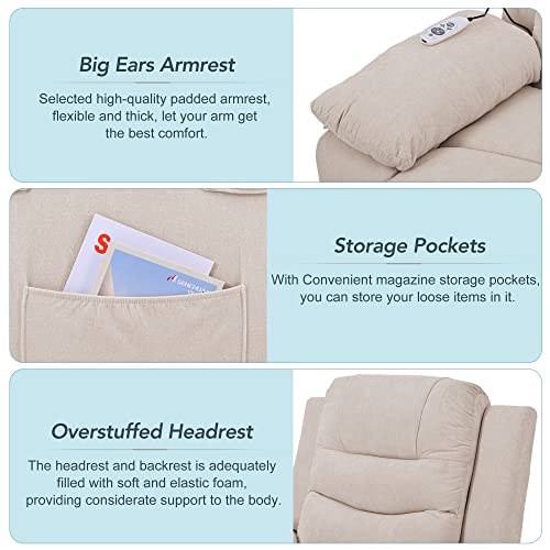 Massage Recliner,Power Lift Chair for Elderly with Adjustable Massage and Heating Function