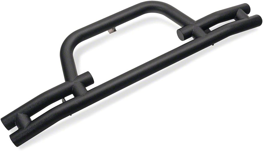 Barricade Tubular Front Bumper with Winch Cutout; Textured Black Compatible with 07-18 Jeep Wrangler JK