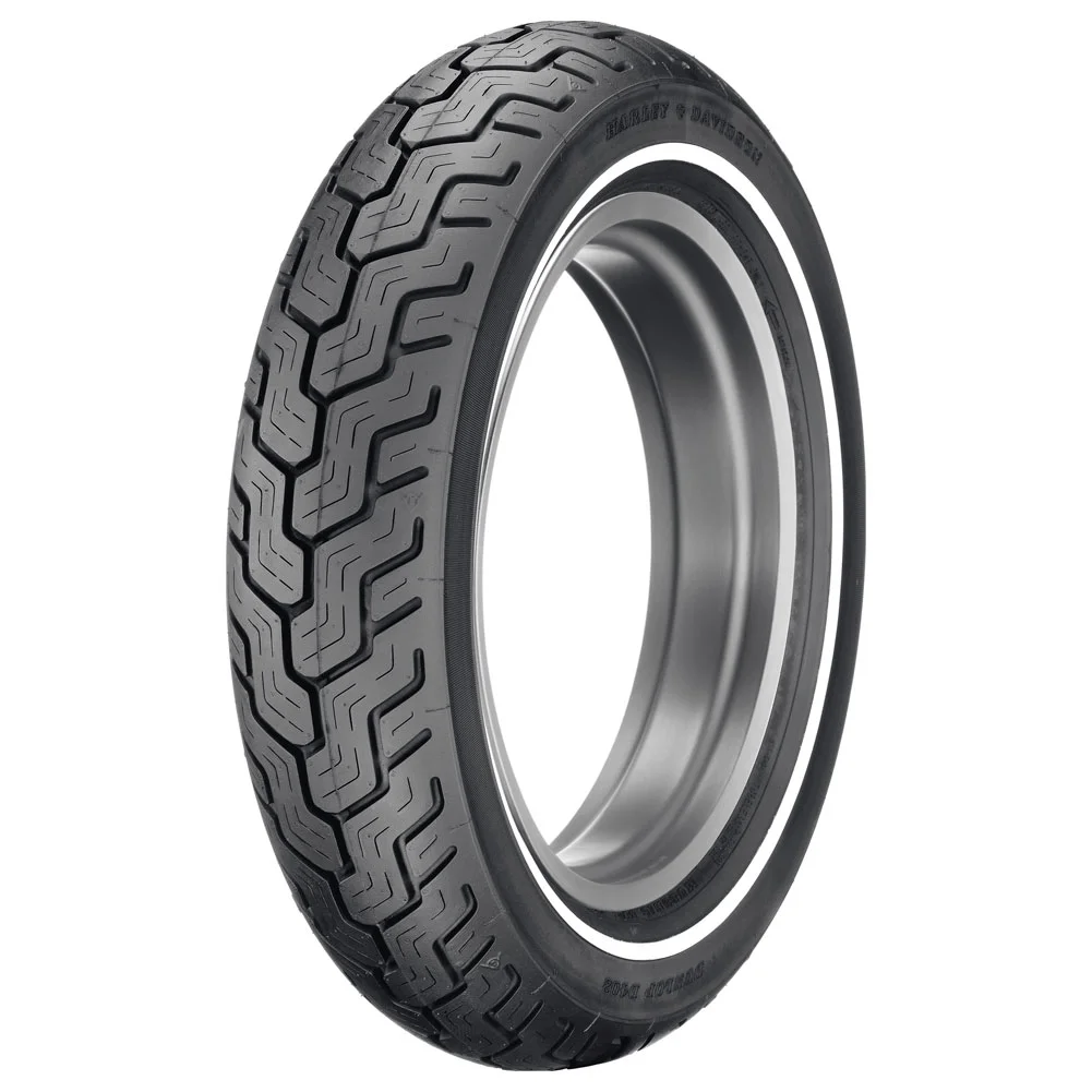 Dunlop Harley-Davidson D402 Rear Motorcycle Tire MT90B-16 (74H) Slim White Wall For Harley-Davidson® Softail Deluxe FLSTN® 1987-1989,1992-1993