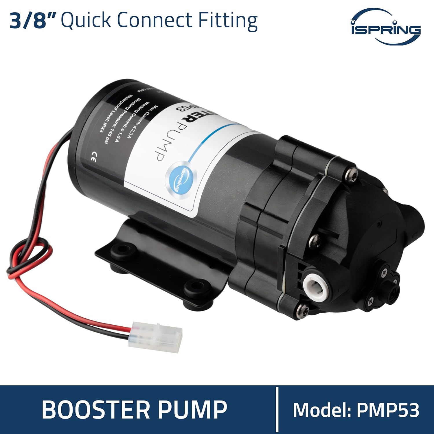 iSpring PMP53 Booster Pump for RCS5T Reverse Osmosis System, Replacement Pump for iSpring RCS5T