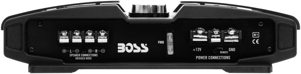 BOSS Audio Systems PT1000 2 Channel Car Amplifier - 1000 Watts, Full Range, Class A/B, 2-8 Ohm Stable, Mosfet Power Supply, Bridgeable