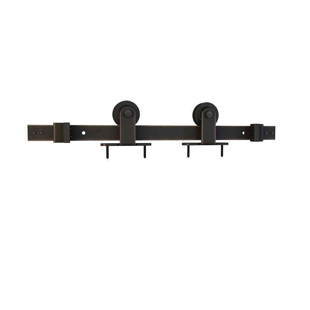 Schlage SD10-8.0 TMNT Top Mount 96 inch Sliding Barn Door Track and Fitting Set Aged Bronze