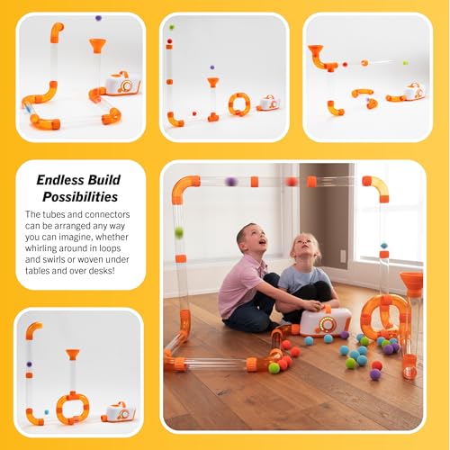 Fat Brain Toys The Original Air Toobz, Air-Powered STEM Building Toys for Kids & Teens, Kids Building Toys, STEM Toys for 3+ Year Old