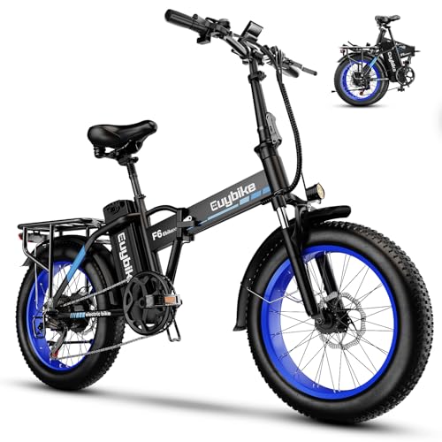 1000W Folding Electric Bike,48V 20AH Removable Battery E Bike,30+MPH,80 Miles Max Range Electric Bike for Adults,20" Fat Tire Foldable ebike