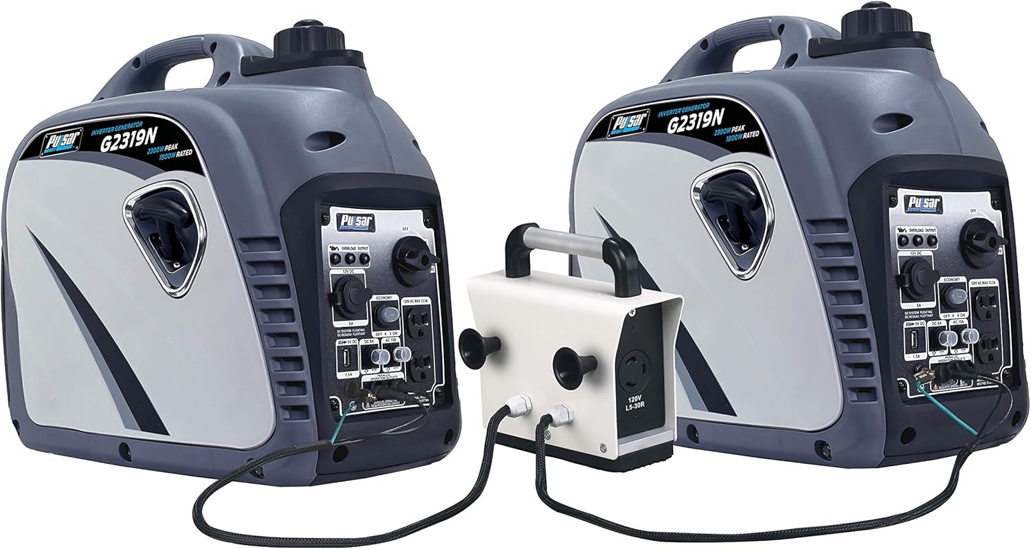Pulsar Products G450RN, 4500W Portable Quiet Remote Start & Parallel Capability, CARB Compliant Inverter Generator, 4500-Watt Gray