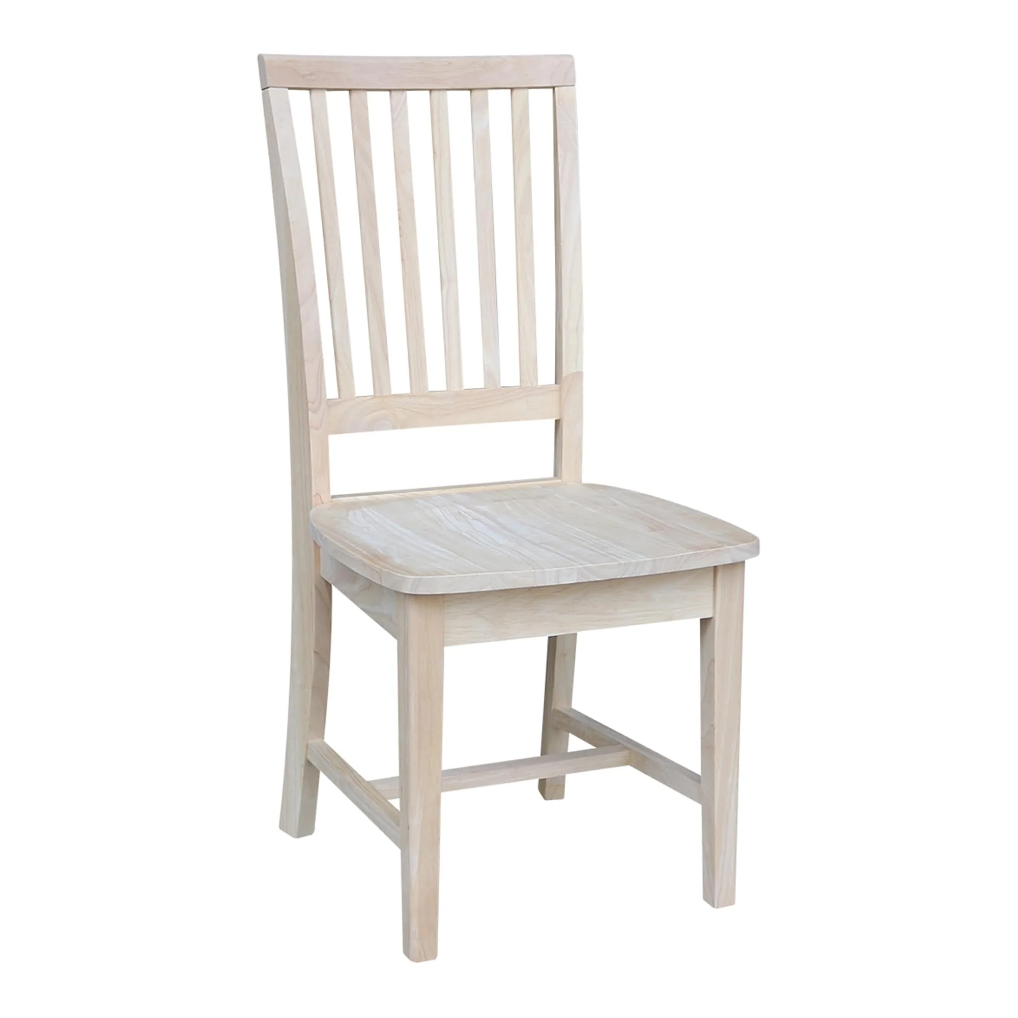 The Gray Barn Solid Wood Mission Side Chairs, Set of 2 Unfinished Wood Finish