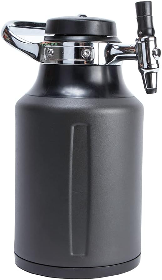 GrowlerWerks uKeg Go Carbonated Growler and Craft Beverage Dispenser for Beer, Soda, Cider, Kombucha and Cocktails, 64 oz, Chili