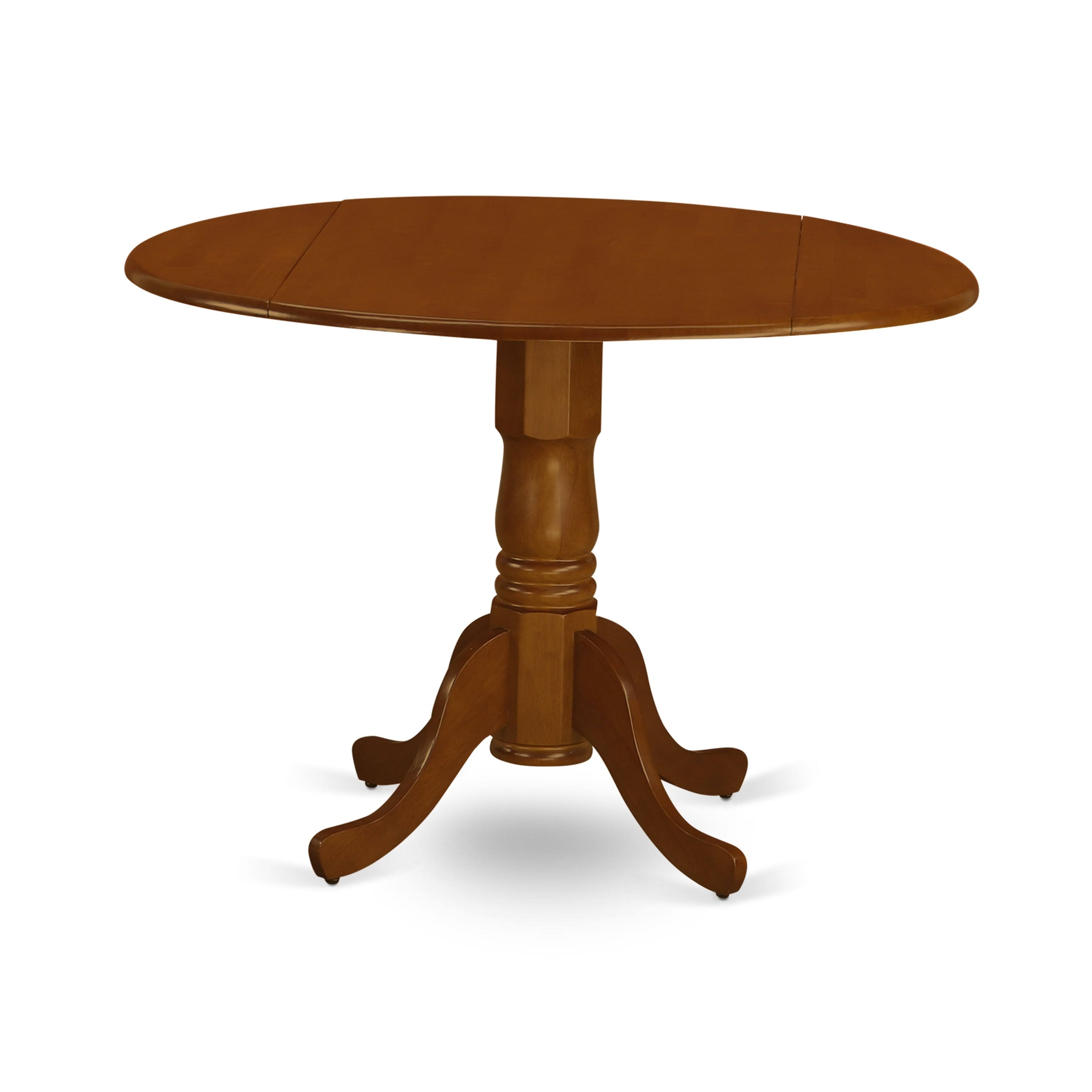 Saddle Brown Small Kitchen Table Plus 4 Dinette Chairs 5-Piece Dining Set (Microfiber)