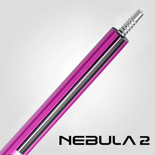 RHINO Nebula 2 Pool Cue - 100% Carbon Fiber Shaft & Composite Butt. Time Crystal Tip, Pro Taper Design, 12.4 mm,12.8 mm. 3/8-8 Joint