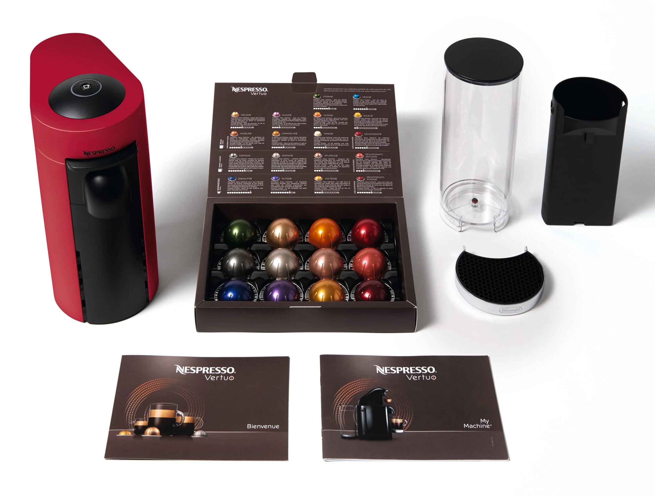 Nespresso VertuoPlus Coffee and Espresso Maker by De'Longhi, Cherry Red