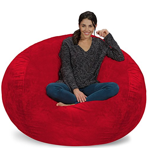 Chill Sack Bean Bag Chair - 5' Giant Memory Foam Lounge Chair with Soft Microfiber Cover – Cozy Furniture for Living Room, Dorm