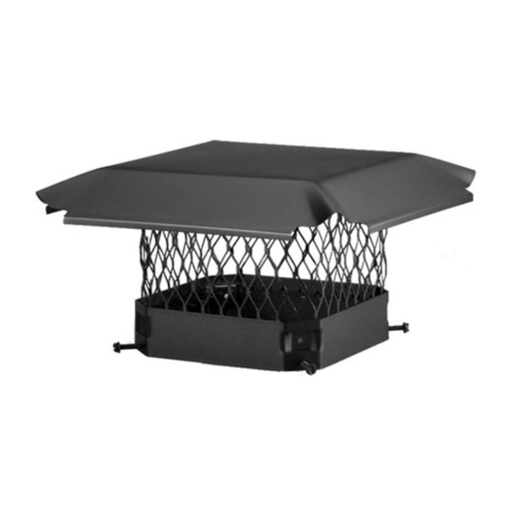 HY-C 5 x 9 Single Flue Chimney Cap, Black Galv Steel, 3/4x22 Mesh CBO59