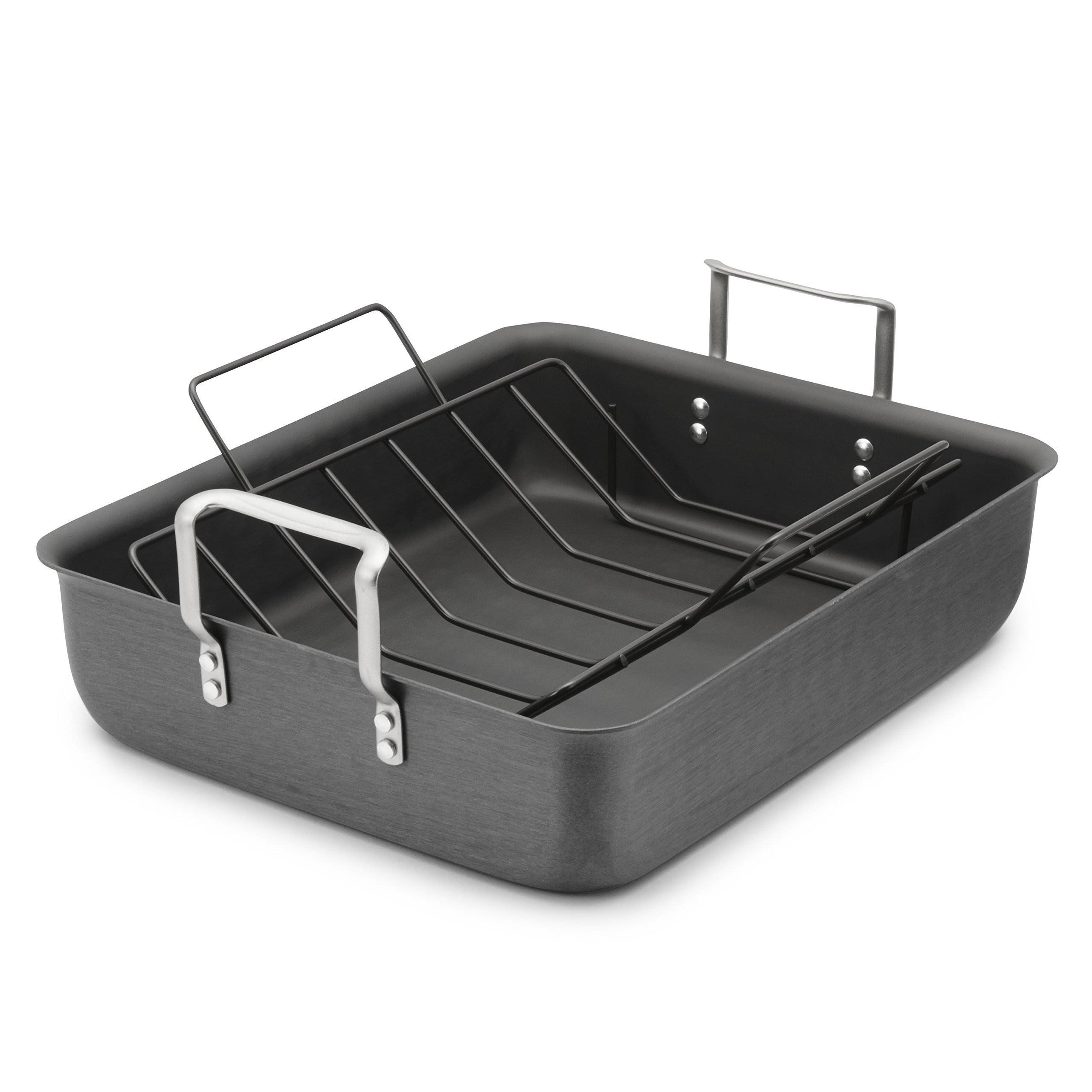 Calphalon Classic Hard Anodized 16-inch Roasting Pan with Nonstick Rack