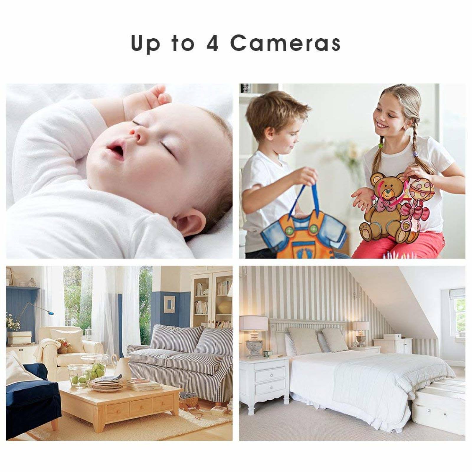 Dbpower Video Baby Monitor with 4.3x22 LCD Screen, 270 pan-tilt-zoom,