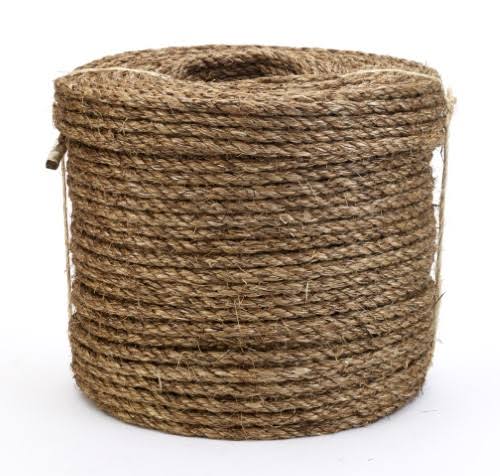 Mutual Industries 3-Strand Twisted Polypropylene Safety Rope, 3340 lbs Tensile Strength, 600 ft. Length x 3/8 in. Width, Manilla