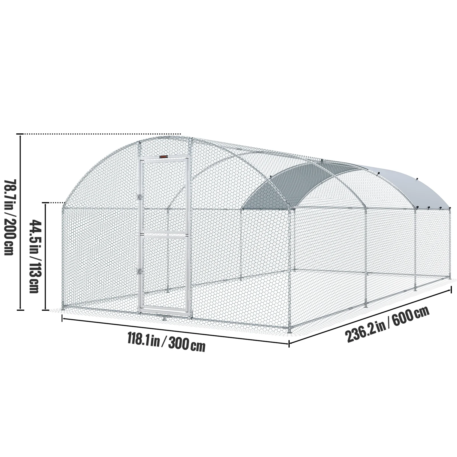 SKYSHALO Chicken Coop Large Metal Chicken Cage House Waterproof Run Large Metal Chicken Coop Outdoor Walk in Chicken Coop Cage Backyard Farm Use