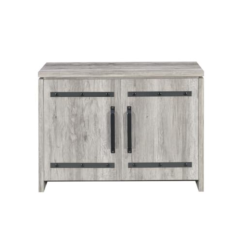 Grey Driftwood 2-door Accent Cabinet Storage Cabinets