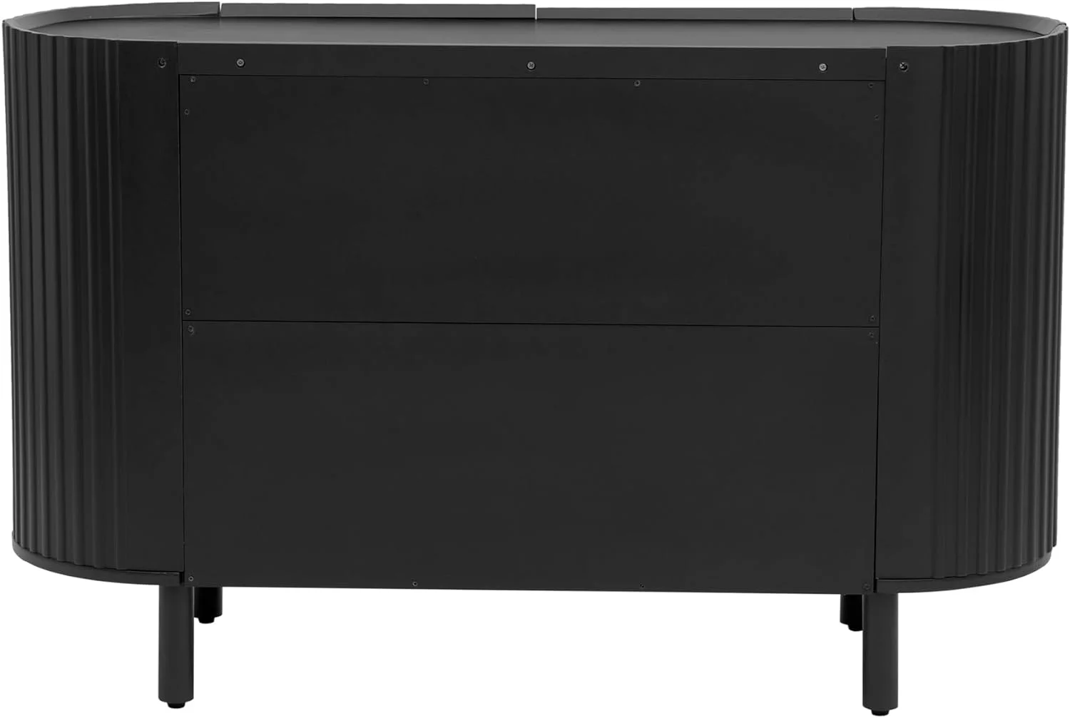 Curved Design Light Luxury Sideboard Cabinet with Adjustable Shelves,Modern Buffet Storage CabinetSuitable for Living Room,Study,Entrance(Black)