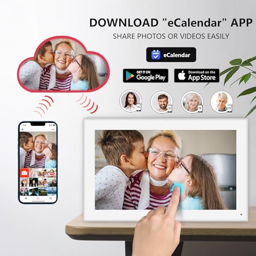 10.1 Inch Smart Digital Calendar Planner & Chore Chart, IPS HD Touchscreen Interactive Display for Family Schedules