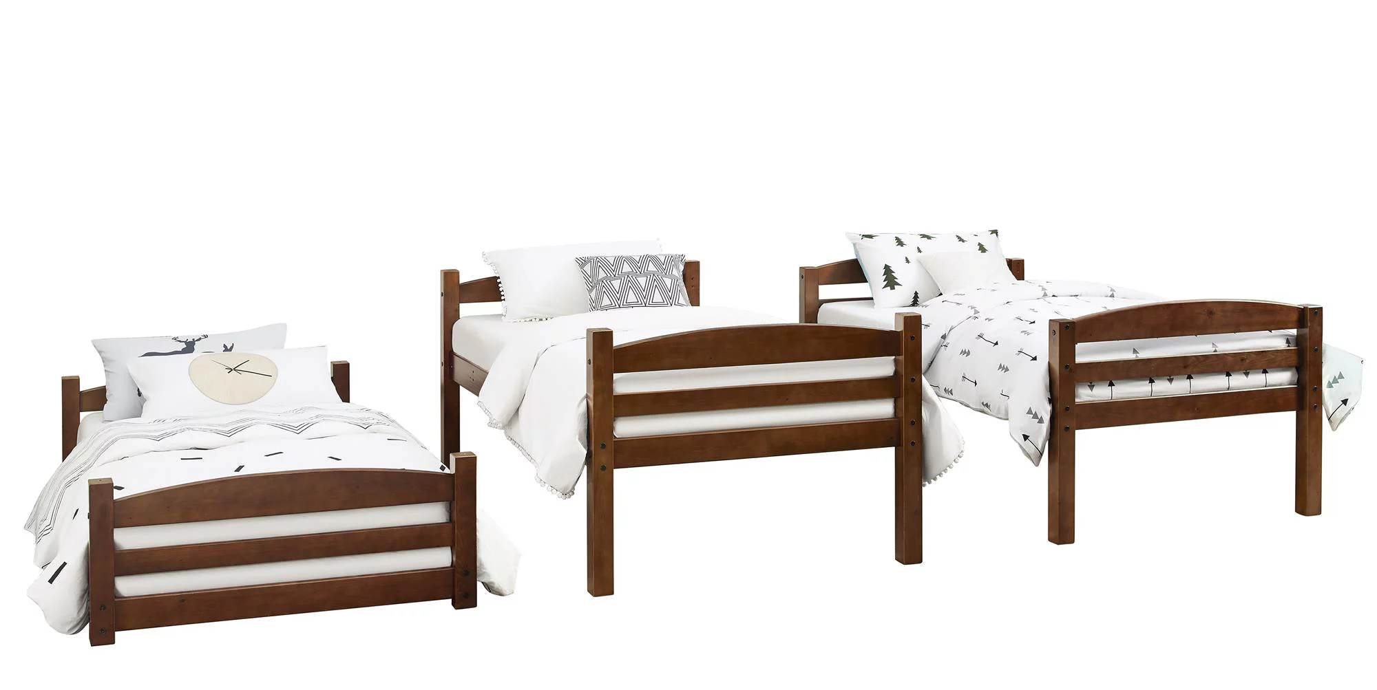 Dorel Home DHP Sierra Triple Bunk Bed, Mocha