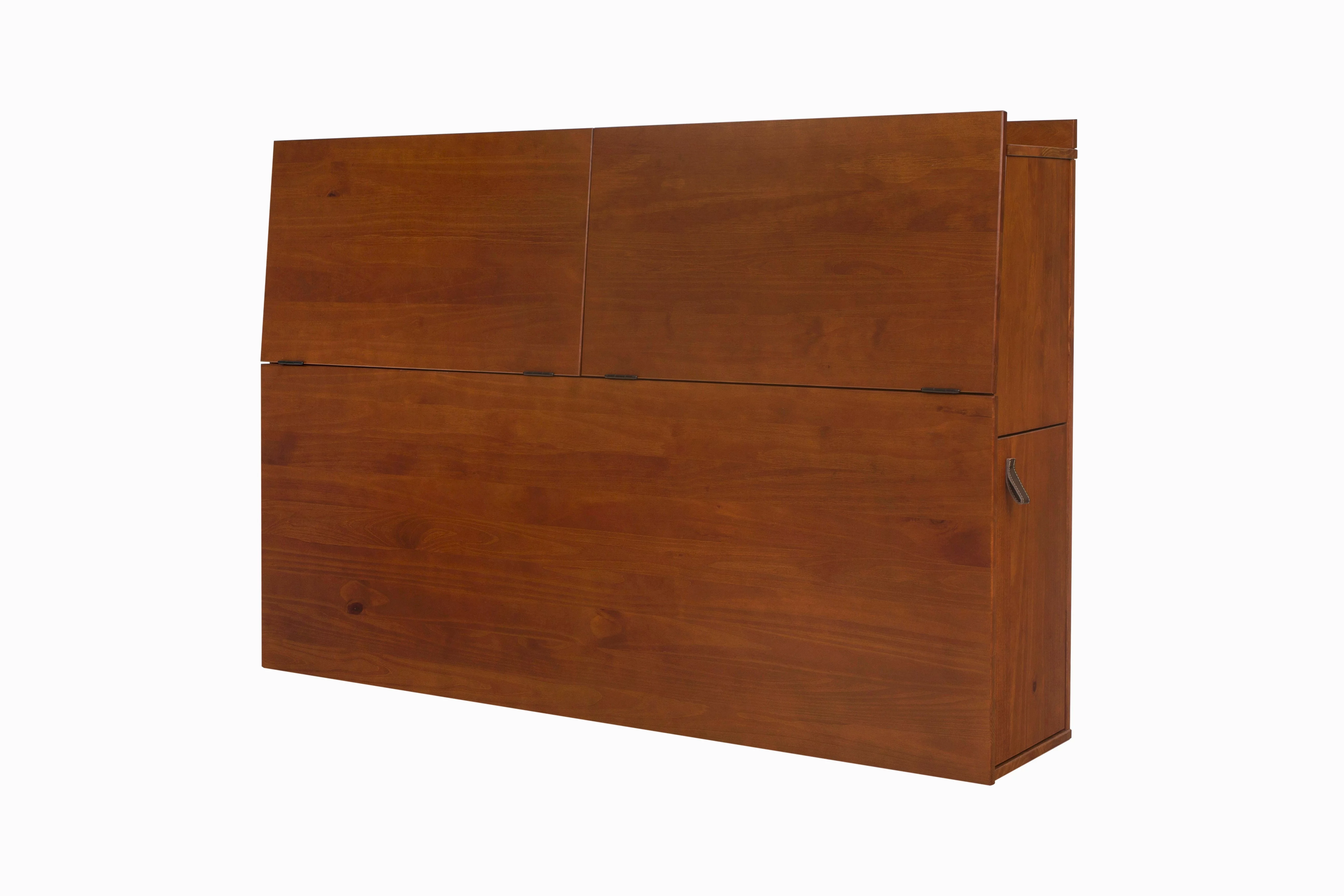 Memomad Bali Headboard - King Storage Bookcase Sturdy Wooden Headboard with 4 Doors Compartments & More - Solid Pine Wood - Noise Free