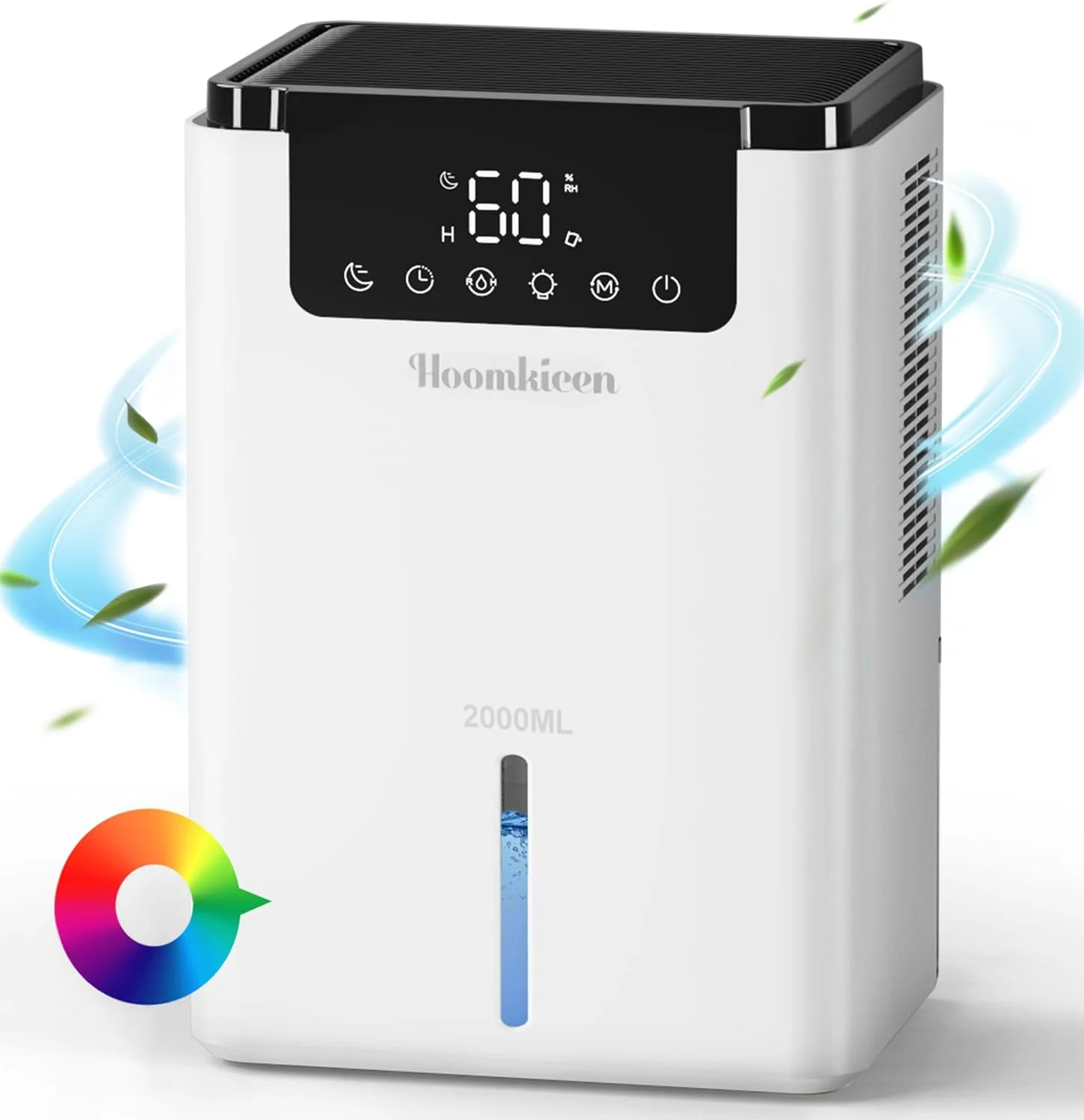 Dehumidifier for Bedroom, 68 oz 500Sq.ft Dehumidifiers with Touch Control LCD Screen Timer Auto-Off, Automatic Defrost