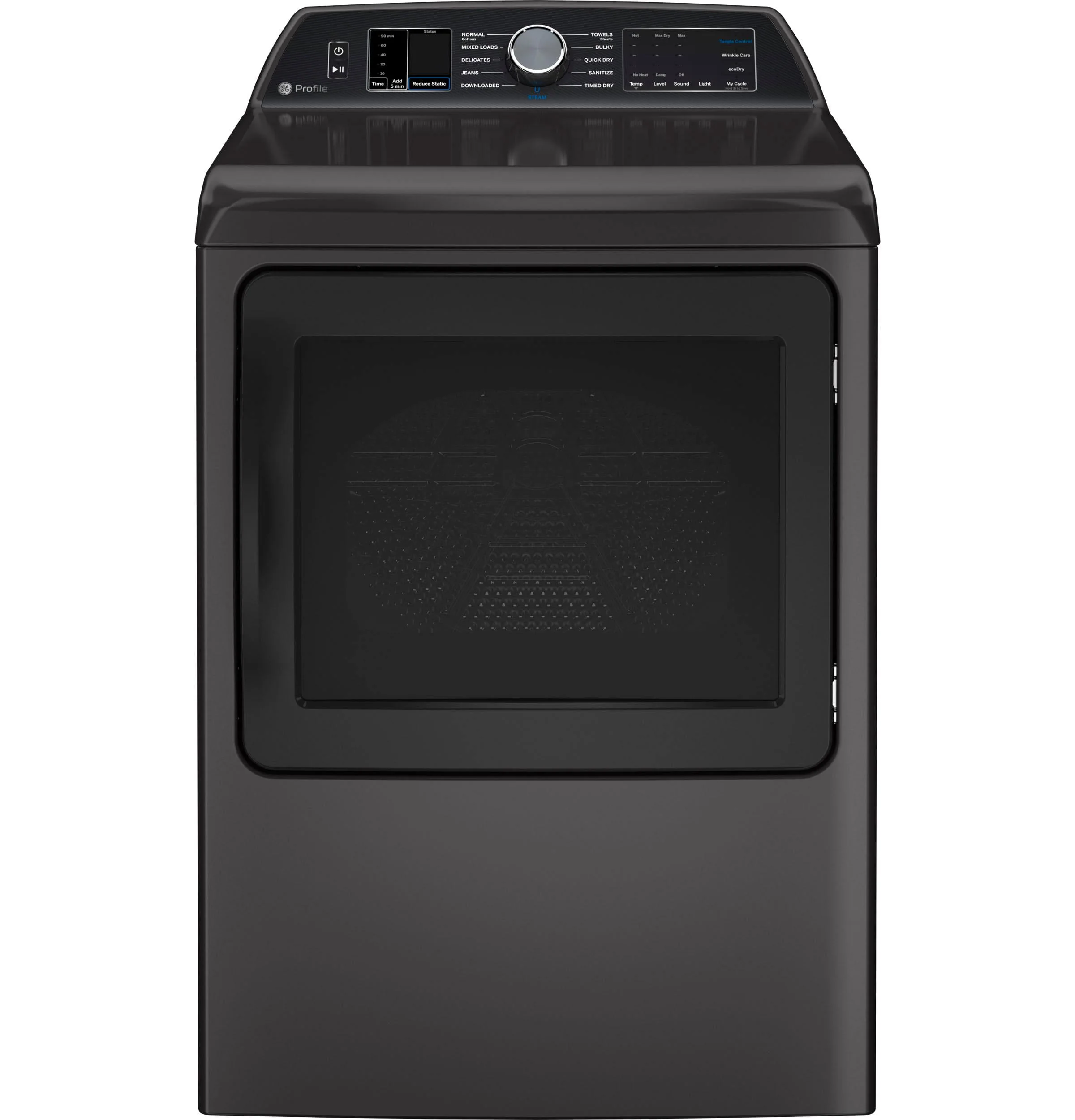 GE Profile™ 7.4 cu. ft. Capacity Smart aluminized alloy drum Electric Dryer with Sanitize Cycle and Sensor Dry