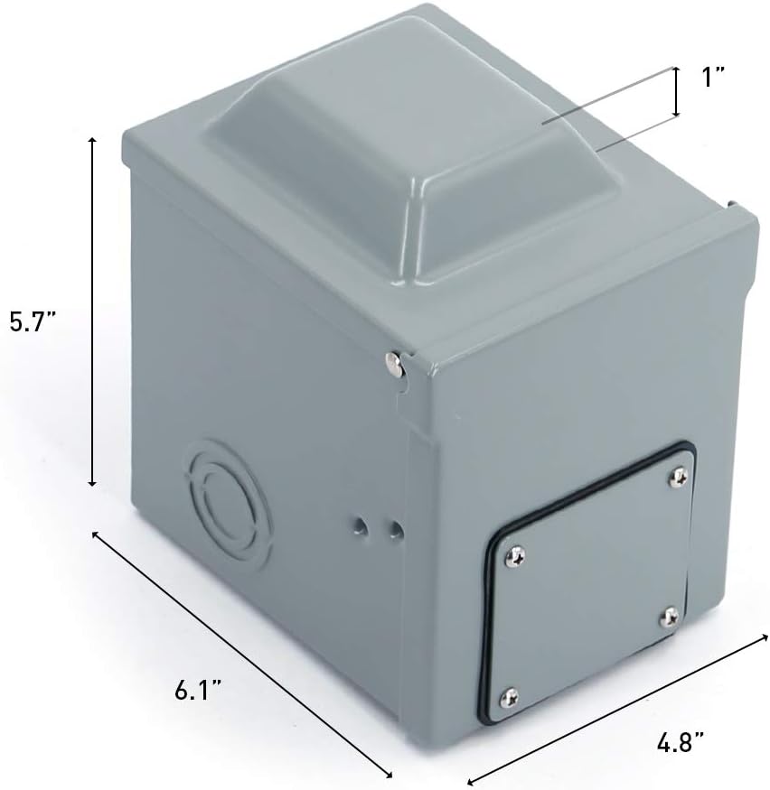 UTSAUTO 30 Amp RV Power Outlet Box Enclosed Lockable Weatherproof Outdoor Electrical 125 Volt Receptacle Plug Box Nema TT-30R Receptacle for RV