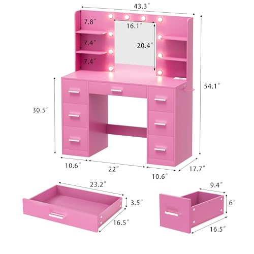 Furmax Vanity Desk with Mirror