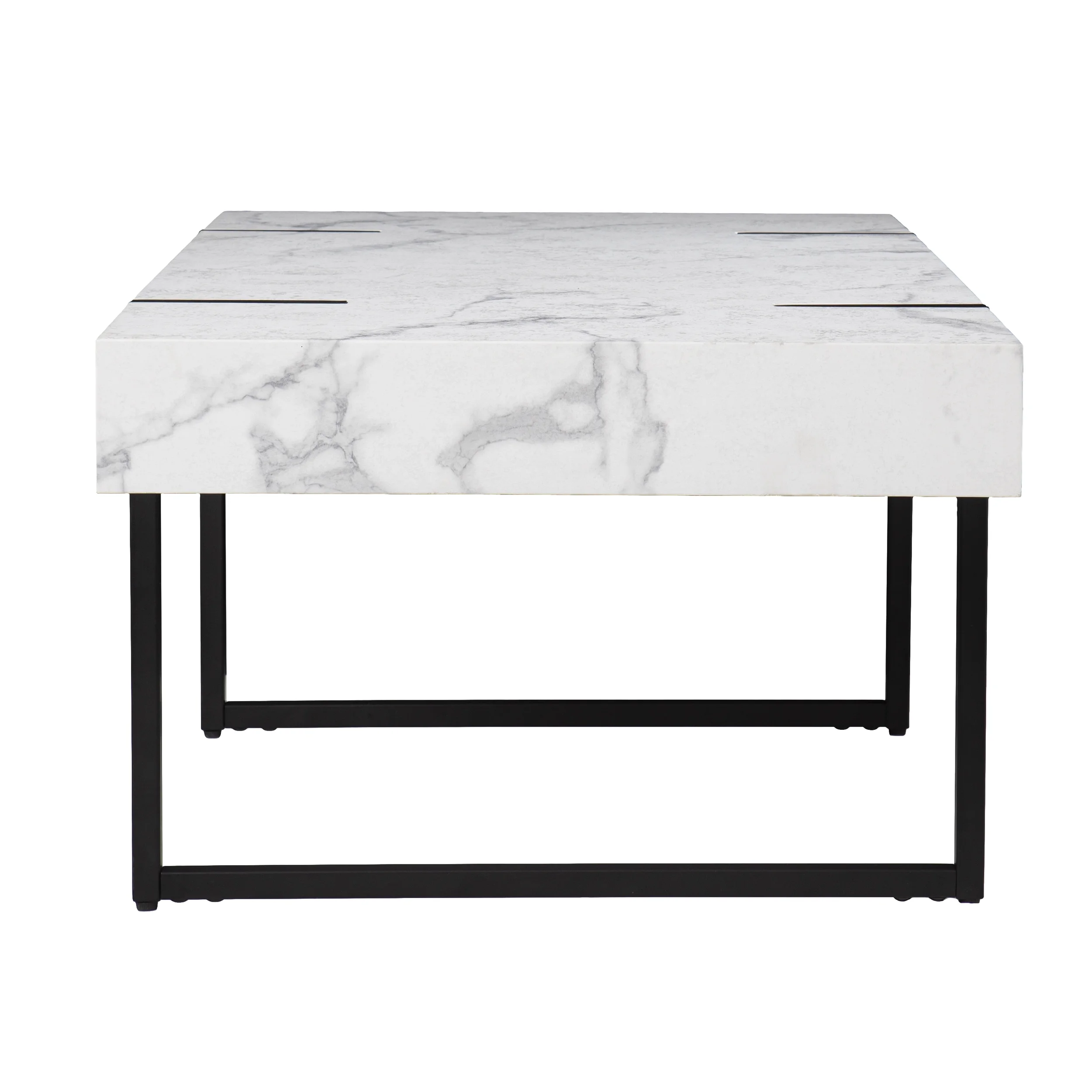 Southern Enterprises Rahilee Modern Rectangle Faux Marble Cocktail Table