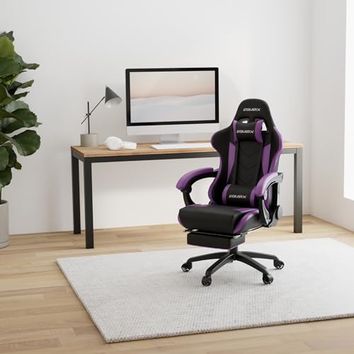 Dowinx Gaming Chair Ergonomic Racing Style Recliner with Massage Lumbar Support