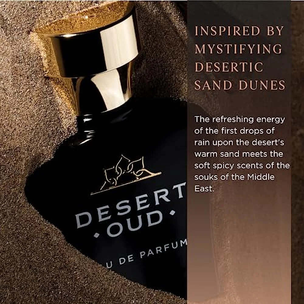 H HABIBI Desert Oud Arabian Fragrance for Men - Floral, Woody, Patchouli Cologne for Men - Warm, Sweet & Spicy Niche Eau de Parfum Men