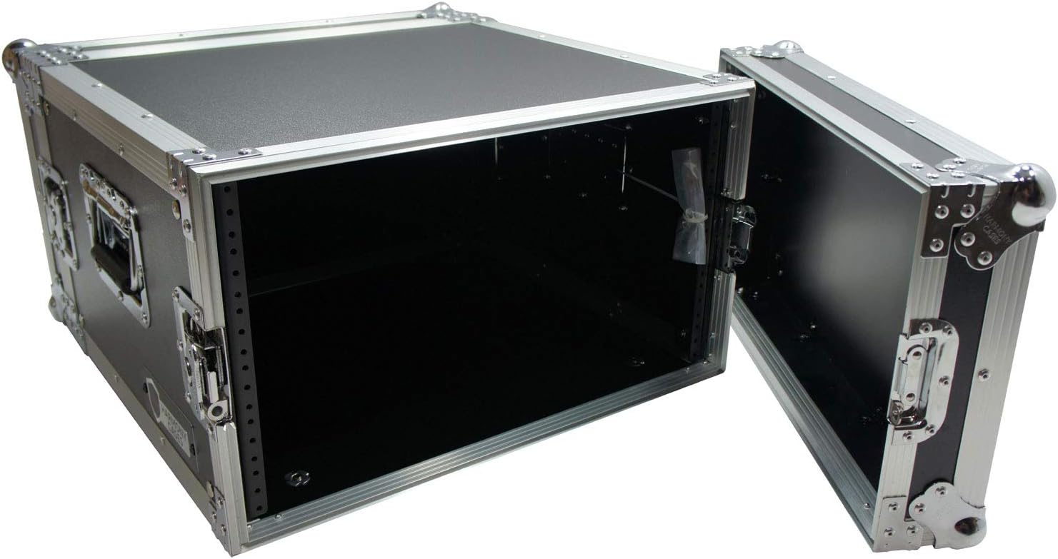 Harmony Cases HC6UAD DJ Flight Amp 6U Rack Space Road Travel Amplifier Case