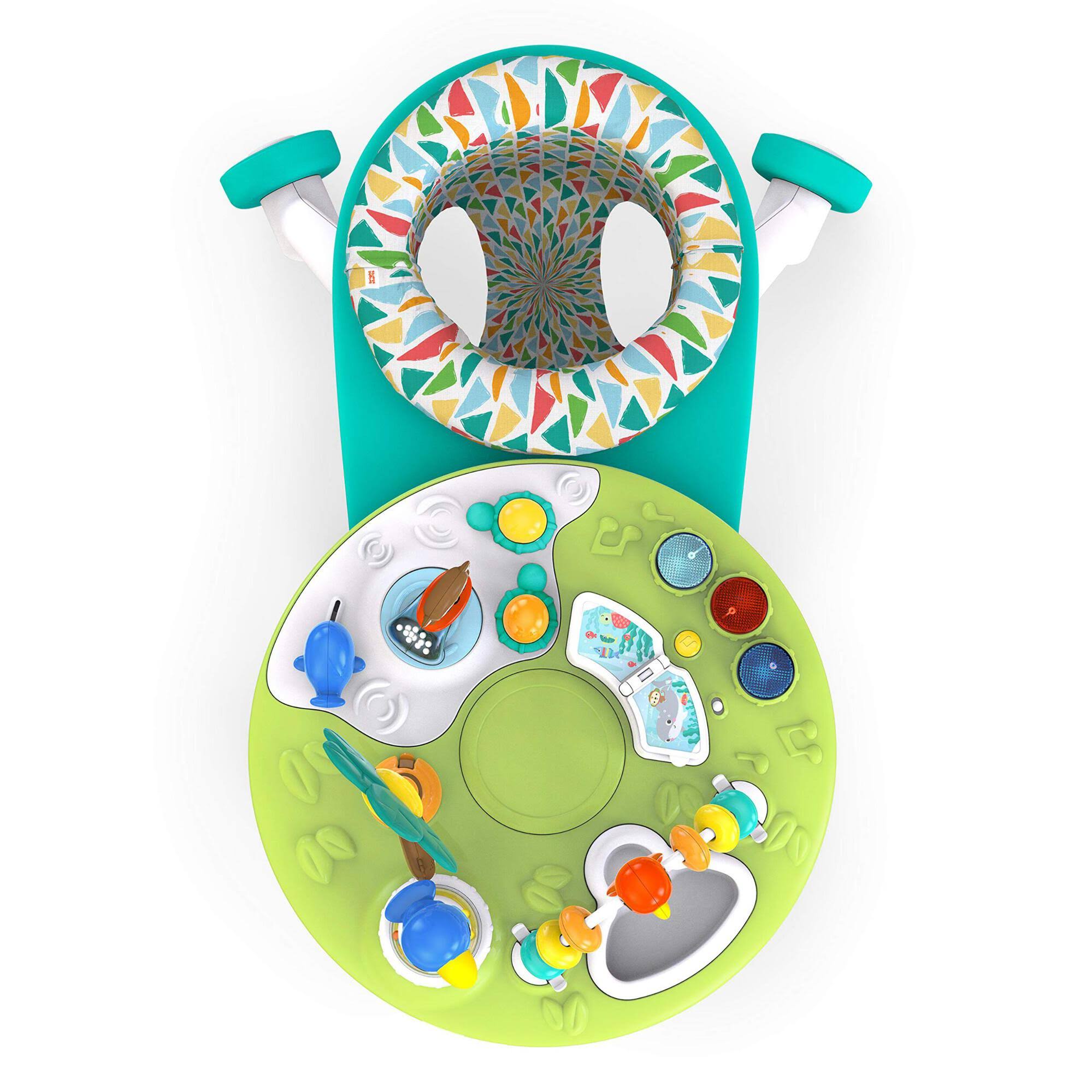 Bright Starts Around We Go 2-in-1 Walk-Around Activity Center u0026 Table, Tropic Cool